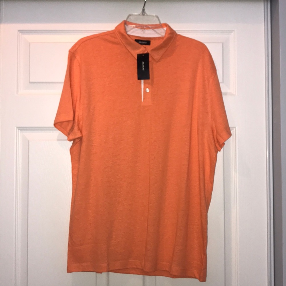 NWT Alfani Orange Polo Shirt